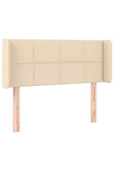 vidaxl Headboard with wings cream 93x16x78/88 cm textile