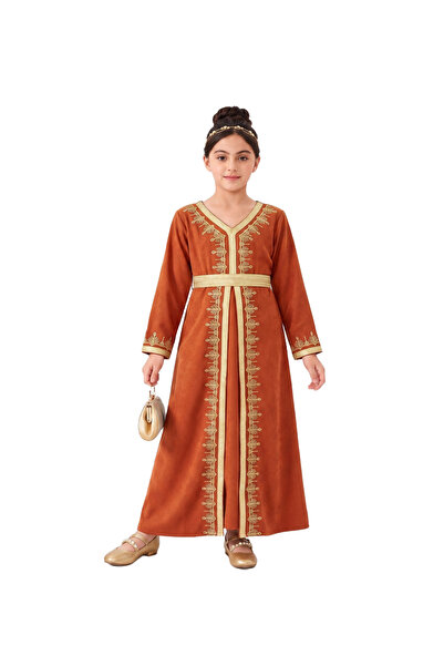 ddaniela D'Daniela - Royal Embroidered Kaftan - Burgundy, Orange, Teal-8Years...