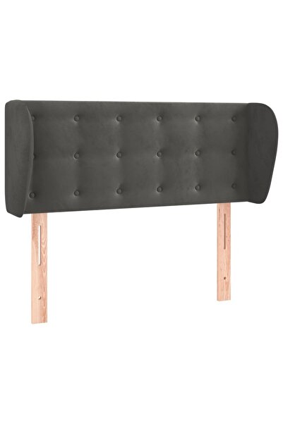 vidaxl Dark grey winged headboard 83x23x78/88 cm Velvet