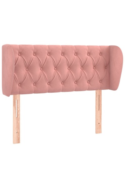vidaxl Bedside table with pink wings 103x23x78/88 cm Velvet