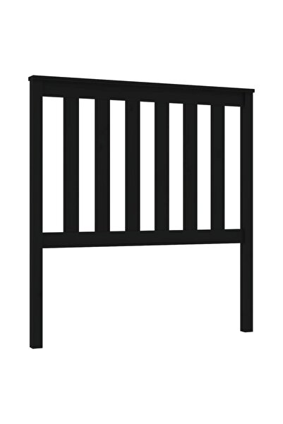 vidaxl Tăblie de pat, negru, 96x6x101 cm, lemn masiv de pin