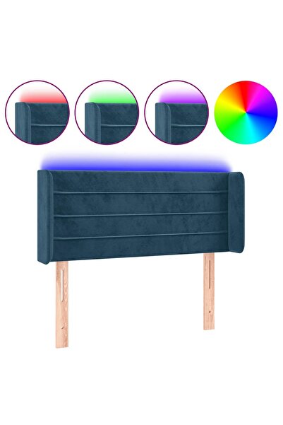 vidaxl LED headboard, dark blue, 83x16x78/88 cm, Velvet