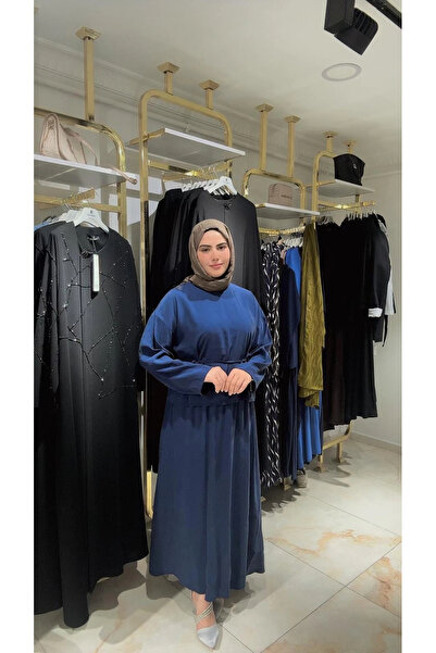 Butik Lacivert Modal Kumaş Etekli Takım Modelimiz