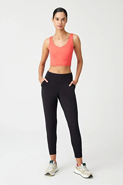 CloudyMood Γυναικεία μαύρα ψηλόμεση Jogger Sweatpants Joggers