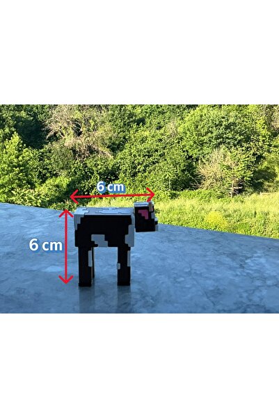 Yakamoz 3d MINECRAFT İNEK FİGÜRÜ 6cm