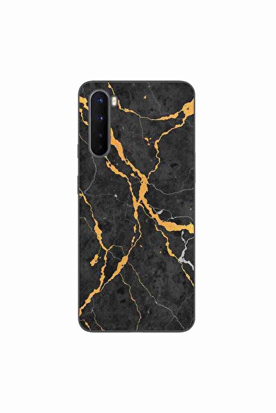 OEM Husa compatibila cu OnePlus Nord Silicon Gel Tpu Model Noir Gold Marble