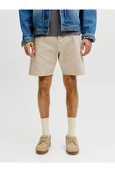 Jack & Jones Men's Beige Jjıtony Jjorıgınal Shorts Akm 111 Shorts