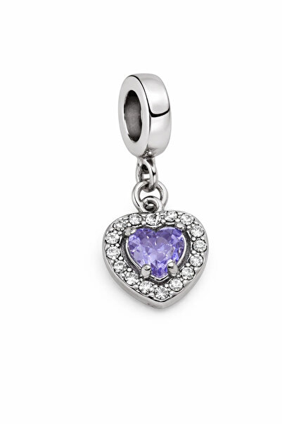 MakeWell Purple Heart Steel Charm