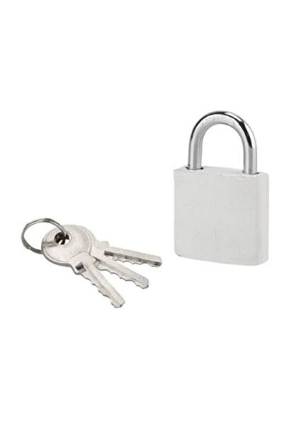 THIRARD Key padlock, FASHION LEATHER, 30 mm (white),