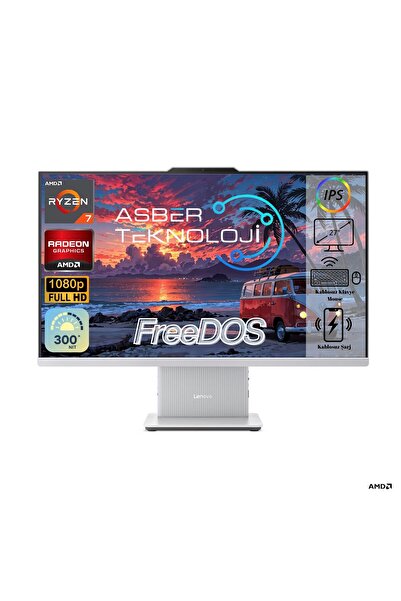LENOVO Ideacentre 3 Beyaz 27ARR9 Ryzen 7 7735HS 8GB DDR5 256GB SSD 27" FHD Fr...
