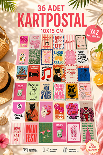 Taranist Poster Set - 36 Adet Motivasyon & Manifest Poster Kartpostal Seti 10...
