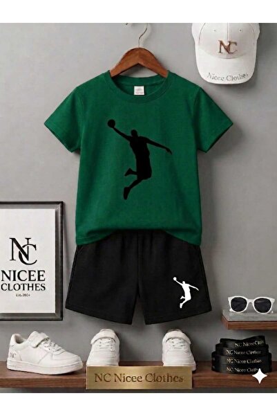NC Nicee Clothes Tricou și pantaloni scurți de vară pentru copii, unisex (imp...
