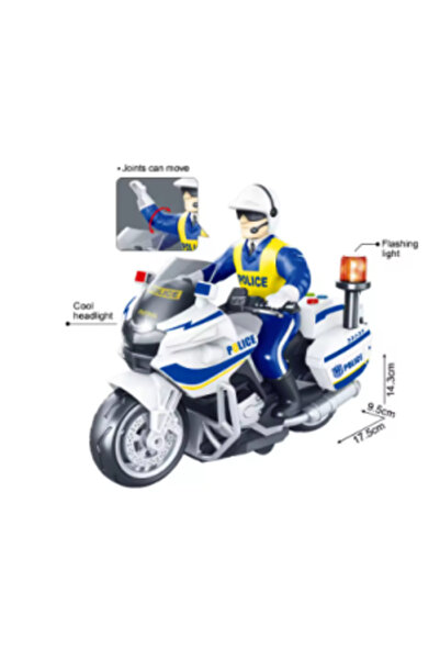 CasaDesteapta.ro Interactive Toy Motorcycle with Policeman