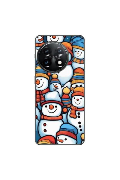 OEM Калъф, съвместим с OnePlus 12R, силиконов гел TPU модел с десен на снежен...