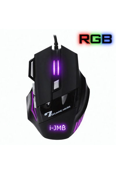 Z Store Wired Gaming Mouse Black RGB 3600 dpi