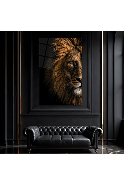 NERZEN HOME Aslan II Premium Dekoratif Cam Tablo