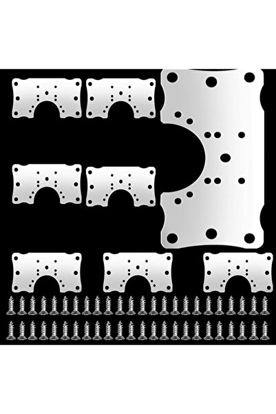 The Bros 8 Pcs Cabinet Hinge Repair Plate, Stainless Steel Hinge Repair Plate...