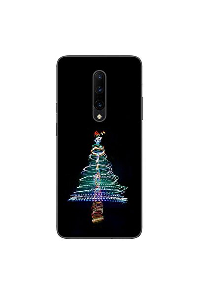 OEM Husa compatibila cu OnePlus 7 Pro Silicon Gel Tpu Model Craciun Brad Neon