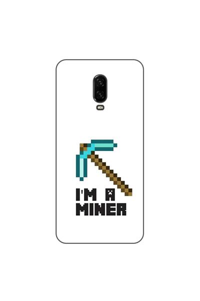 OEM Θήκη συμβατή με OnePlus 6T από σιλικόνη gel TPU με σχέδιο Minecraft Miner