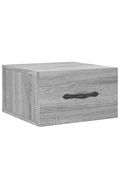 vidaxl Noptieră montată pe perete gri Sonoma 35x35x20 cm