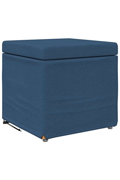 vidaxl Taburet albastru 41 x 41 x 40 cm Stofă și lemn prelucrat
