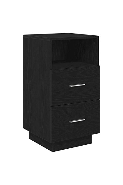 vidaxl Noptiera cu 2 sertare Negru 36x36x68 cm