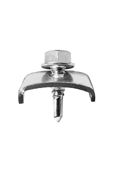 Rocast Set 100 x Clema Fixare Gard Bordurat pentru Stalpi Rotunzi, 6.3 x 25 m...