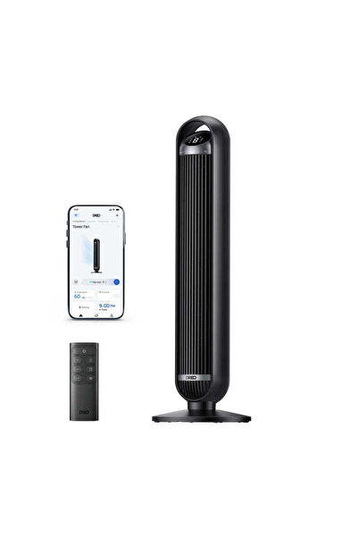 DREO Ventilator turn inteligent DR-HTF013S, Telecomandă, 8 viteze, 4 moduri d...