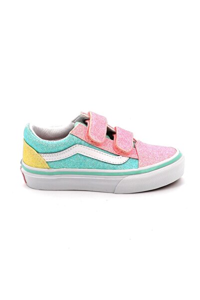 Vans Παιδικό Χαμηλό Casual για Κορίτσι Old Skool V Χρώματος Πολύχρωμο Γκλίτερ...