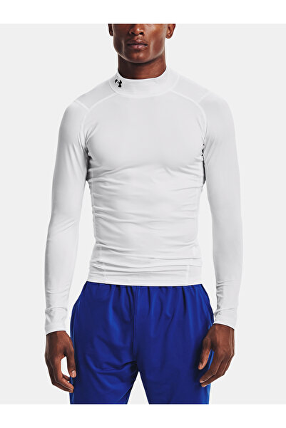 Under Armour Tričko UA HG Armour Comp Mock LS-WHT
