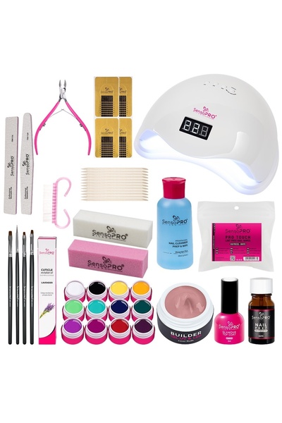 SensoPRO Milano Kit de unghii cu gel Color Joy + Lampă UV LED