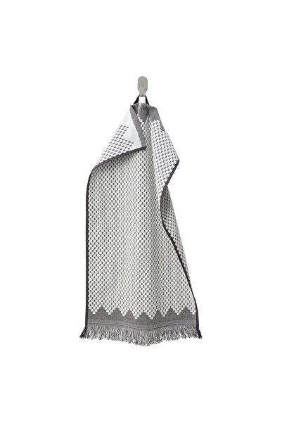 IKEA FJÄLLSTARR Hand towel, white/grey, 40 x 70 cm