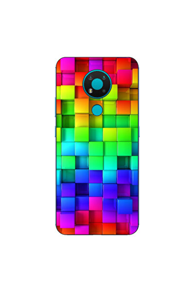 OEM Husa compatibila cu Nokia 3.4 Silicon Gel Tpu Model Colorful Cubes