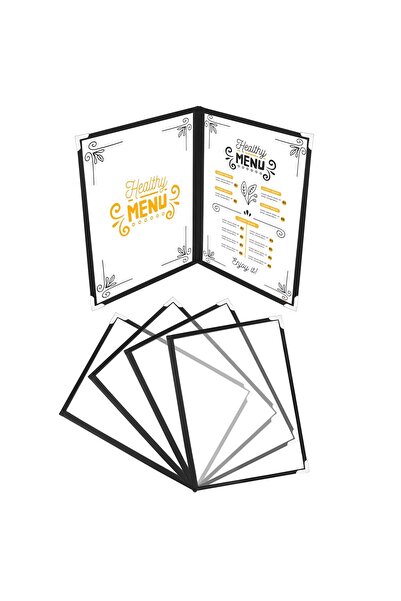 Belle Vous Protector de meniu A4 (5 bucăți) – Suport de meniu pentru restaura...