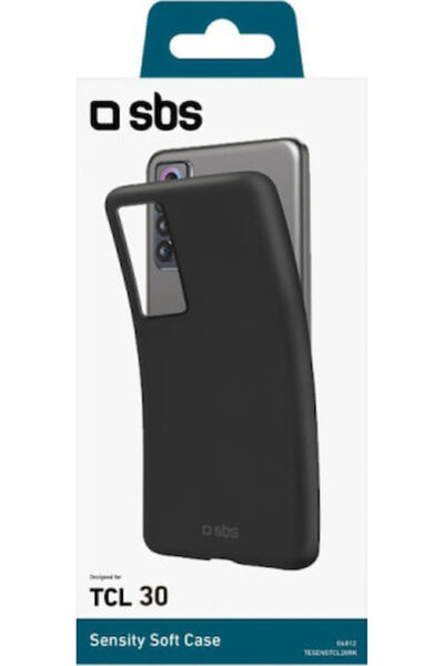 SBS Sensity Πίσω Κάλυμμα Σιλικόνης Μαύρο (TCL 30 / 30+ / 30 5G) Κωδικός: SENS...