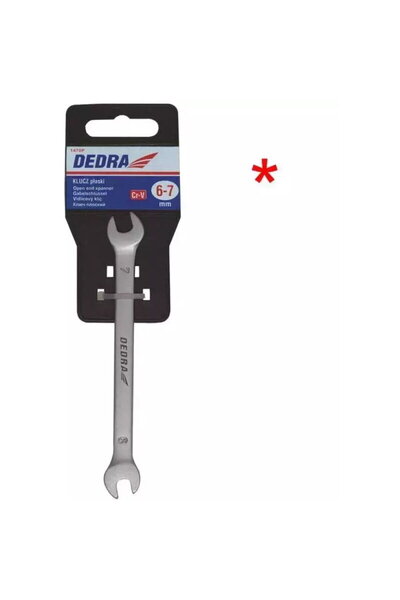 DEDRA EXIM Cheie fixa CrV 24 x 27 mm pe agatator de plastic