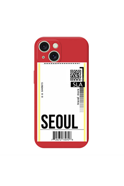 Other Apple iPhone 15 Plus Seoul Travel More Red Colored Silicone TPU Θήκη