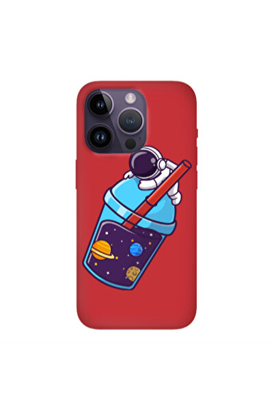 Other Apple iPhone 14 Pro Longing in space Red Colored Silicone TPU Θήκη