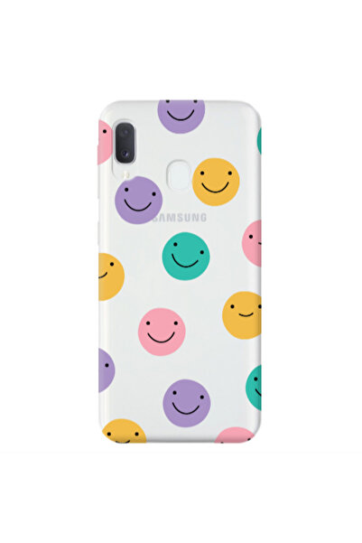 Other Samsung A20E Colorful smiles Transparent Silicone TPU Θήκη