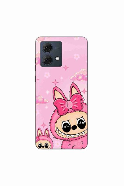 OEM Husa compatibila cu Motorola Moto G84 Silicon Gel Tpu Model Labubu Pink F...