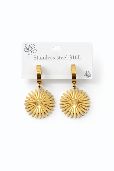 Bozhi Steel Earrings 63 Silver Business Woman Style Gold