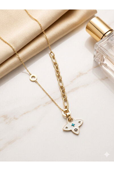 Bozhi Necklace Steel Silver Business Woman Style