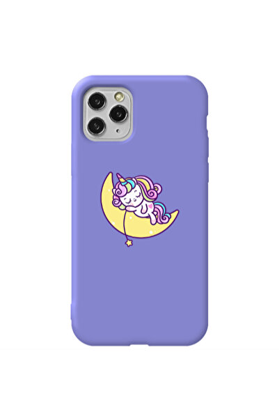 Other Apple iPhone 11 Pro Sleeping horse Purple Colored Silicone TPU Θήκη