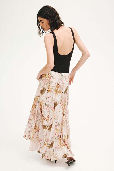 H&M Flared viscose-blend skirt