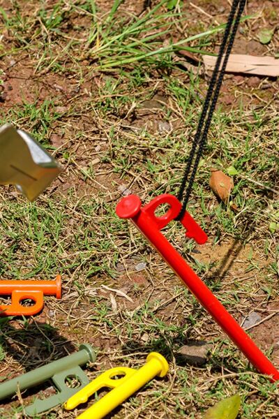 FARRI OOTDOOR 6 Adet 30 cm Turuncu Çadır Kazığı – Güçlü Transmisyon Demir Kam...