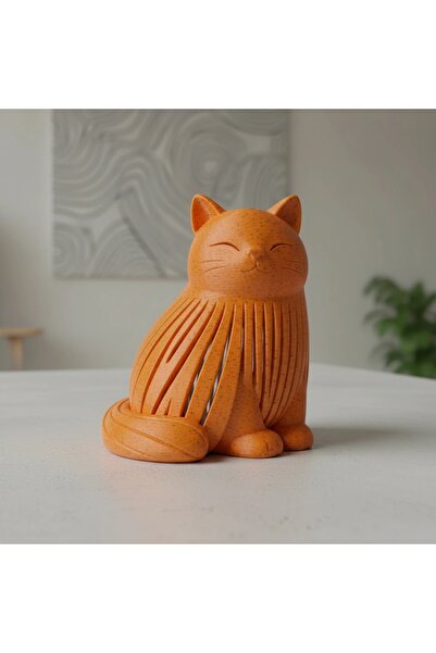 OEM Figurină decorativă pisică stil Japandi 8cm