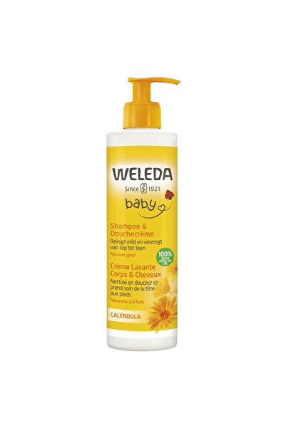 Weleda Șampon și gel de duș 2-în-1 pentru bebeluși, Weleda, Calendula, Curăța...