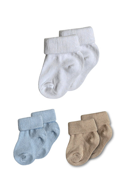Panfilia 0-6 Months Cotton Baby Socks Set of 3