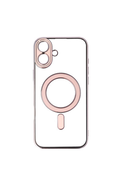 SEP Husă TPU cu ramă placată magnetică Magsafe pentru Apple iPhone 16 Plus Roz