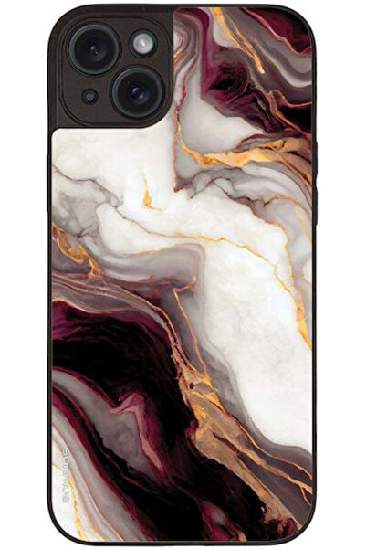 Other Sonique Μαρμάρινη Θήκη για Apple iPhone 15 Plus Μπορντό